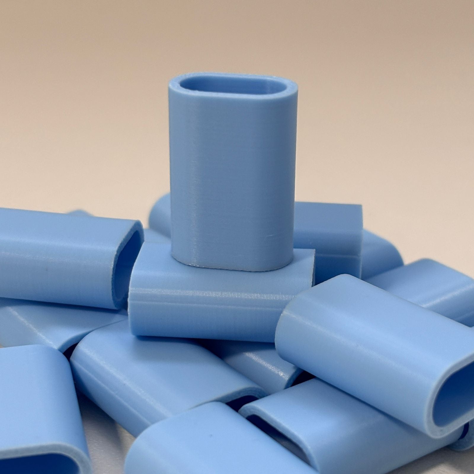 AZUL CLARO -Tubete de Acabamento Corda | 5mm, 6mm e 7mm | Kits com 10, 30, 50 ou 100 unidades