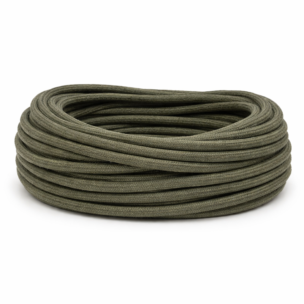Corda Trançada com alma 7mm Verde escuro 1kg (50 metros)
