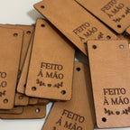 Etiqueta "Feito à mão" – Pacote com 10 unidades
