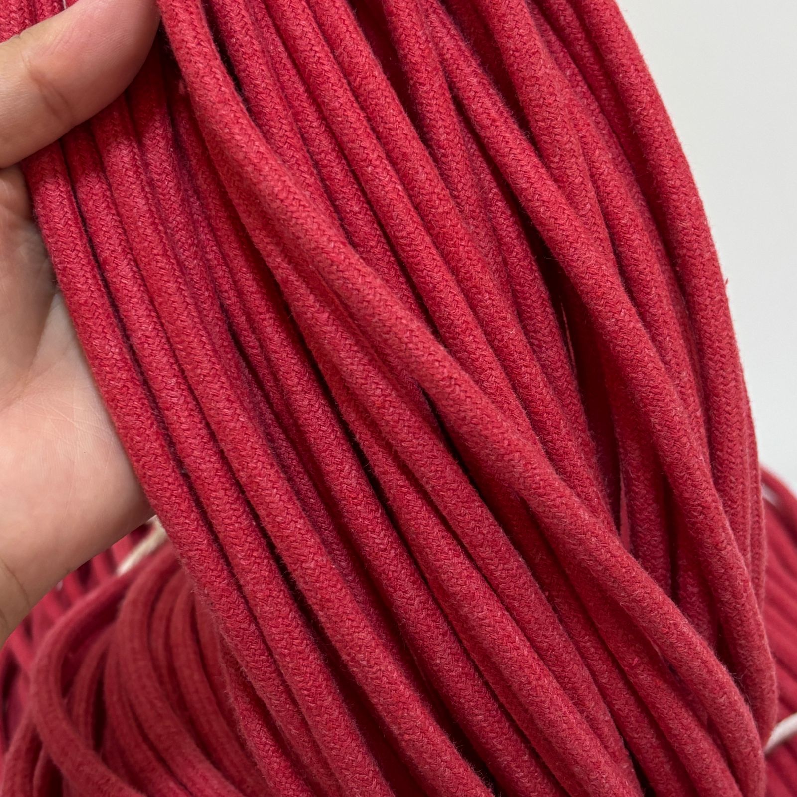 Corda Trançada com alma 7mm Vermelho 1kg (50 metros)