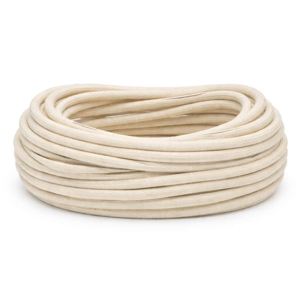 Corda Trançada com alma 7mm Cru 1kg  (50 metros)