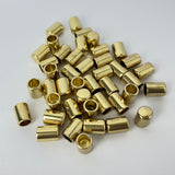 Ponteira Dourada para Corda 6mm – Pacote com 10 un - Acabamento para Cestaria e Artesanato