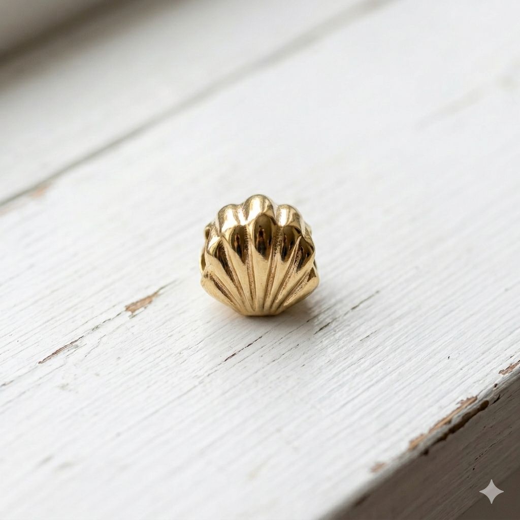 Ponteira Concha 4mm – Pacote com 5 un - Acabamento para Cestaria e Artesanato