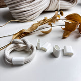 BRANCO - Tubete de Acabamento Corda | 5mm, 6mm e 7mm | Kits com 10, 30, 50 ou 100 unidades